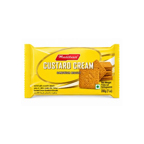 Custard Cream Sandwich Biscut (200g) Maliban